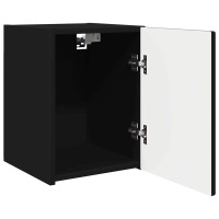 Produktbild för TV Vägghylla 2 pcs Svart 30 x 31 x 40 cm Konstruerat trä