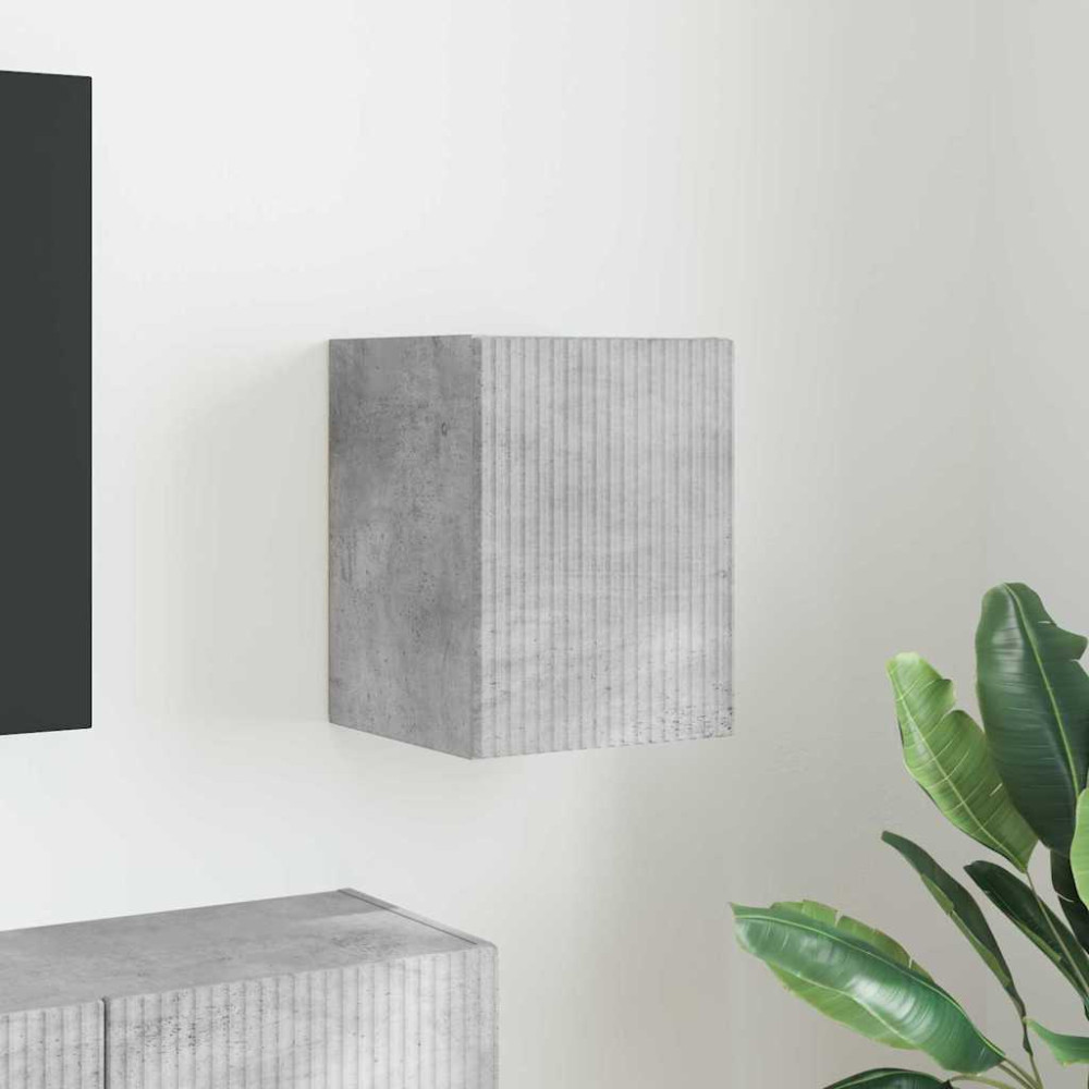 Produktbild för TV Vägghylla Betong 30 x 31 x 40 cm Konstruerat trä