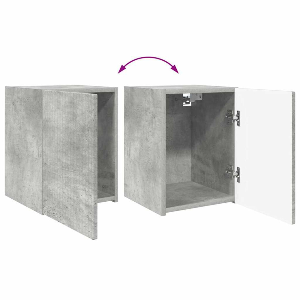 Produktbild för TV Vägghylla Betong 30 x 31 x 40 cm Konstruerat trä