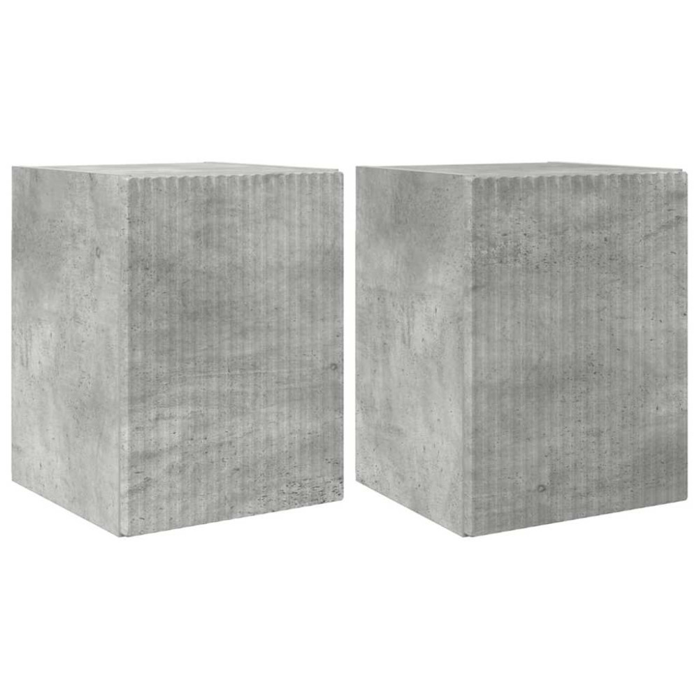 Produktbild för TV Vägghylla 2 pcs Betong 30 x 31 x 40 cm Konstruerat trä