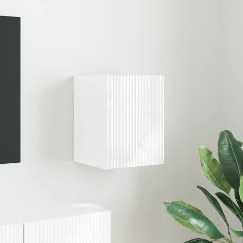 vidaXL TV Vägghylla Glansig Vit 30 x 31 x 40 cm Konstruerat trä