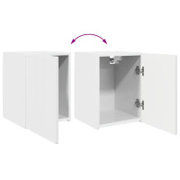 Produktbild för TV Vägghylla Glansig Vit 30 x 31 x 40 cm Konstruerat trä
