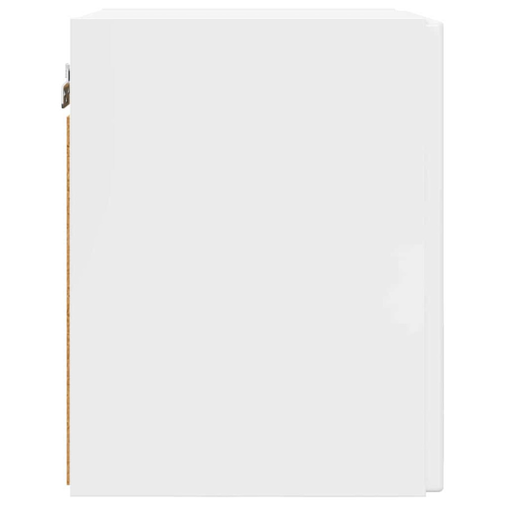 Produktbild för TV Vägghylla Glansig Vit 30 x 31 x 40 cm Konstruerat trä