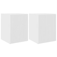 Produktbild för TV Vägghylla 2 pcs Glansig Vit 30 x 31 x 40 cm Konstruerat trä