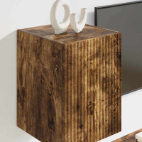 Produktbild för TV Vägghylla 2 pcs Rökt ek 30 x 31 x 40 cm Konstruerat trä