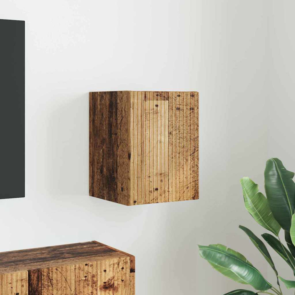 Produktbild för TV Vägghylla Gammalt trä 30 x 31 x 40 cm Konstruerat trä