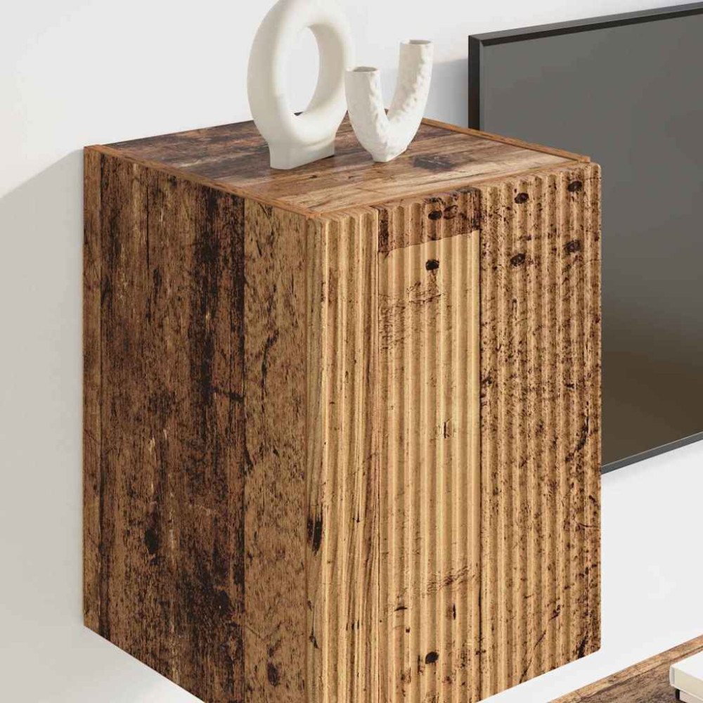Produktbild för TV Vägghylla Gammalt trä 30 x 31 x 40 cm Konstruerat trä