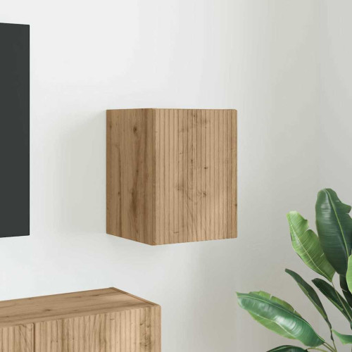 vidaXL TV Vägghylla 30 x 31 x 40 cm Artisan Ek Konstruerat trä