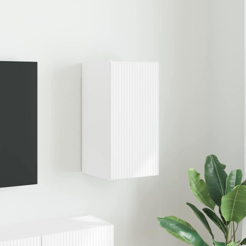vidaXL TV Vägghylla Väggmonterad Vit 30 x 31 x 60 cm Konstruerat trä