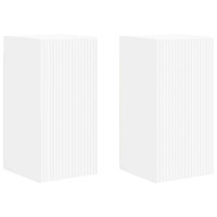 Produktbild för TV Vägghylla 2 pcs Vit 30 x 31 x 60 cm Konstruerat trä