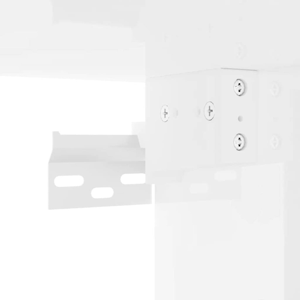 Produktbild för TV Vägghylla 2 pcs Glansig Vit 30 x 31 x 60 cm Konstruerat trä