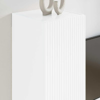 Produktbild för TV Vägghylla 2 pcs Glansig Vit 30 x 31 x 60 cm Konstruerat trä