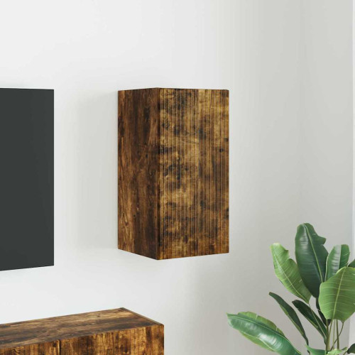 vidaXL TV Vägghylla Rökt ek 30 x 31 x 60 cm Konstruerat trä