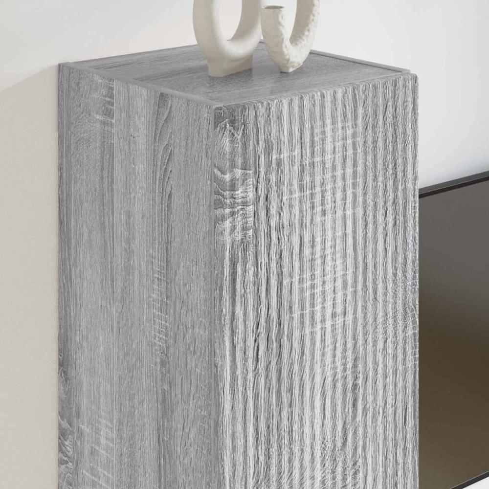 Produktbild för TV Vägghylla 2 pcs Grå Sonoma 30 x 31 x 60 cm Konstruerat trä