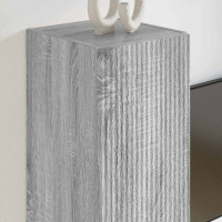 Produktbild för TV Vägghylla 2 pcs Grå Sonoma 30 x 31 x 60 cm Konstruerat trä