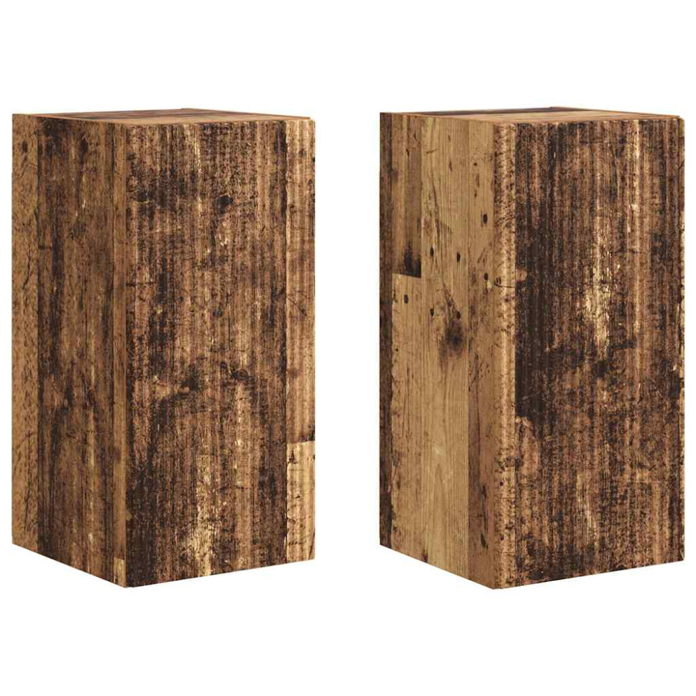 Produktbild för TV Vägghylla 2 pcs Gammalt trä 30 x 31 x 60 cm Konstruerat trä