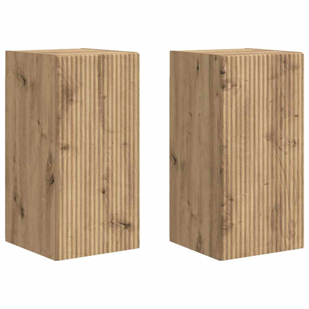 Produktbild för TV Vägghylla 2 pcs Artisan Ek Konstruerat trä