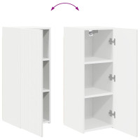 Produktbild för TV Vägghylla 2 pcs Vit 30 x 31 x 80 cm Konstruerat trä