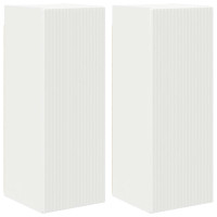 Produktbild för TV Vägghylla 2 pcs Vit 30 x 31 x 80 cm Konstruerat trä