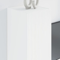 Produktbild för TV Vägghylla 2 pcs Vit 30 x 31 x 80 cm Konstruerat trä