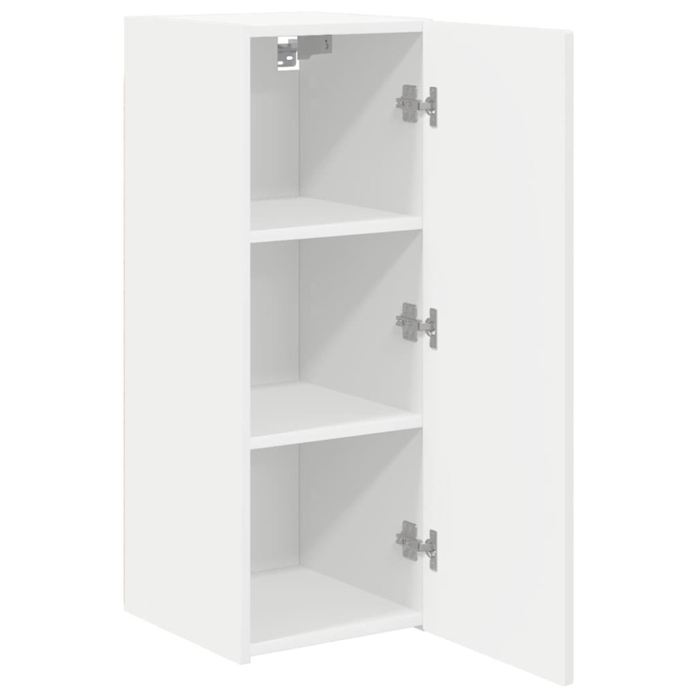 Produktbild för TV Vägghylla 2 pcs Vit 30 x 31 x 80 cm Konstruerat trä