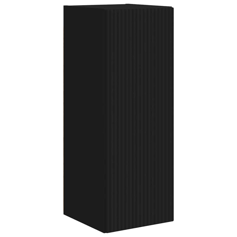 Produktbild för TV Vägghylla Väggmonterad Svart 30 x 31 x 80 cm Konstruerat trä