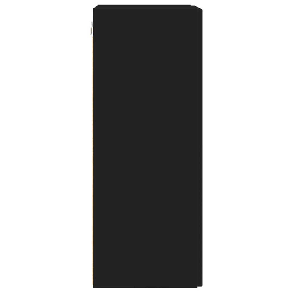 Produktbild för TV Vägghylla 2 pcs Svart 30 x 31 x 80 cm Konstruerat trä