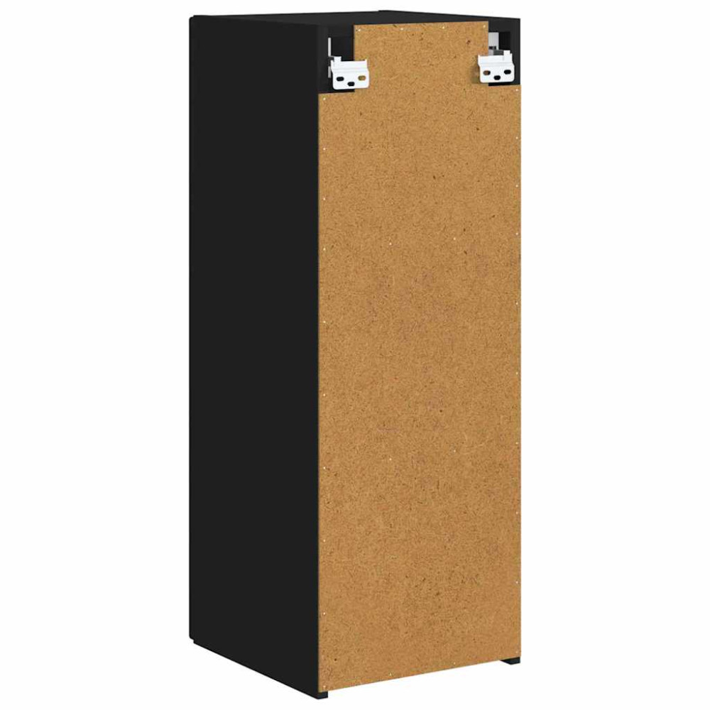Produktbild för TV Vägghylla 2 pcs Svart 30 x 31 x 80 cm Konstruerat trä