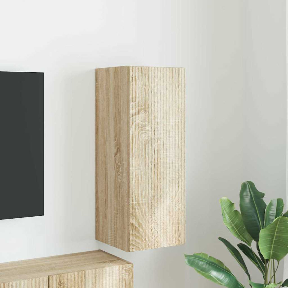 Produktbild för TV Vägghylla Sonoma 30 x 31 x 80 cm Konstruerat trä