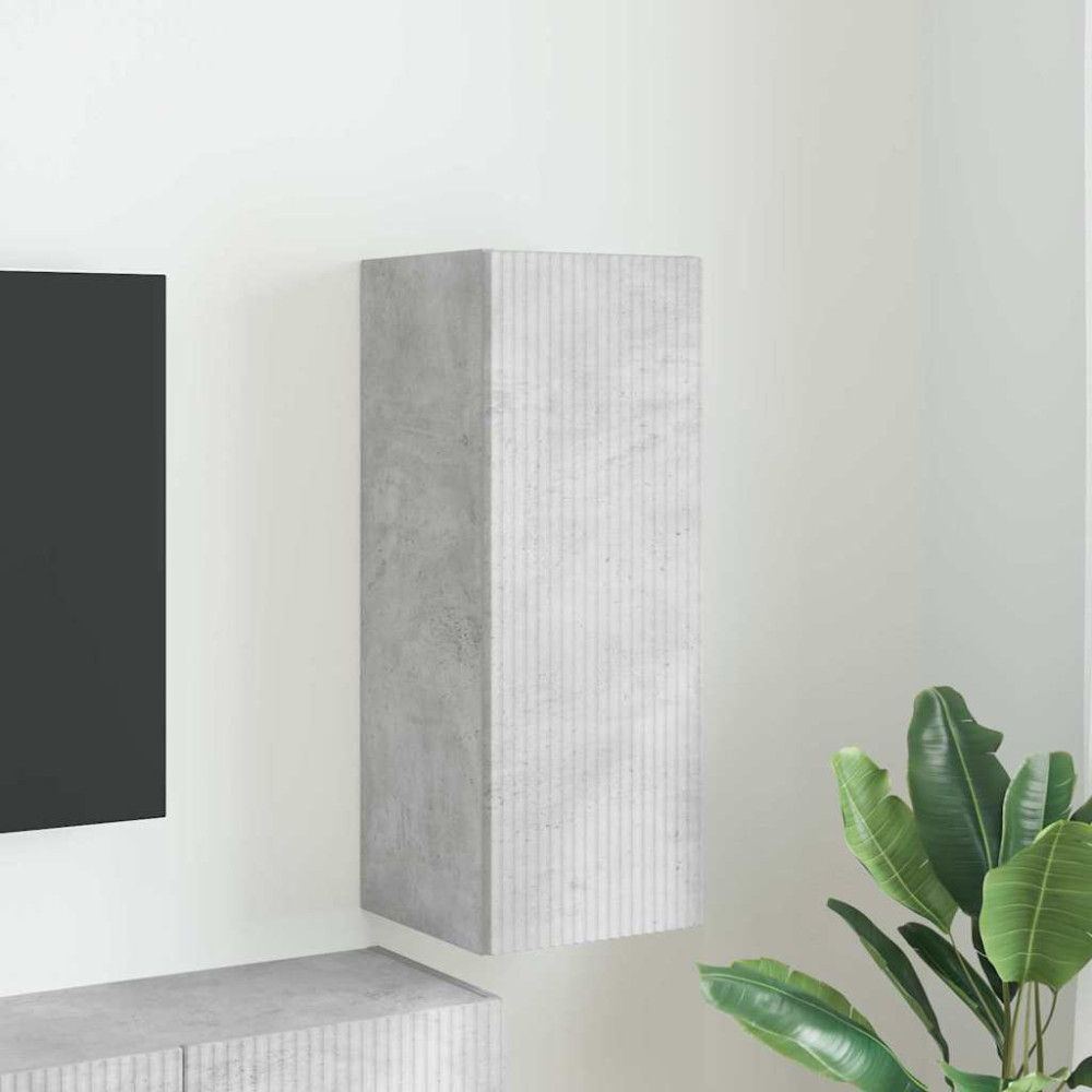 Produktbild för TV Vägghylla Betong 30 x 31 x 80 cm Konstruerat trä