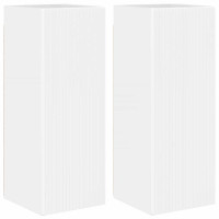 Produktbild för TV Vägghylla 2 pcs Glansig Vit 30 x 31 x 80 cm Konstruerat trä