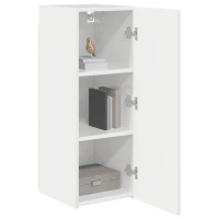 Produktbild för TV Vägghylla 2 pcs Glansig Vit 30 x 31 x 80 cm Konstruerat trä