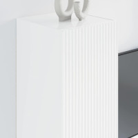 Produktbild för TV Vägghylla 2 pcs Glansig Vit 30 x 31 x 80 cm Konstruerat trä