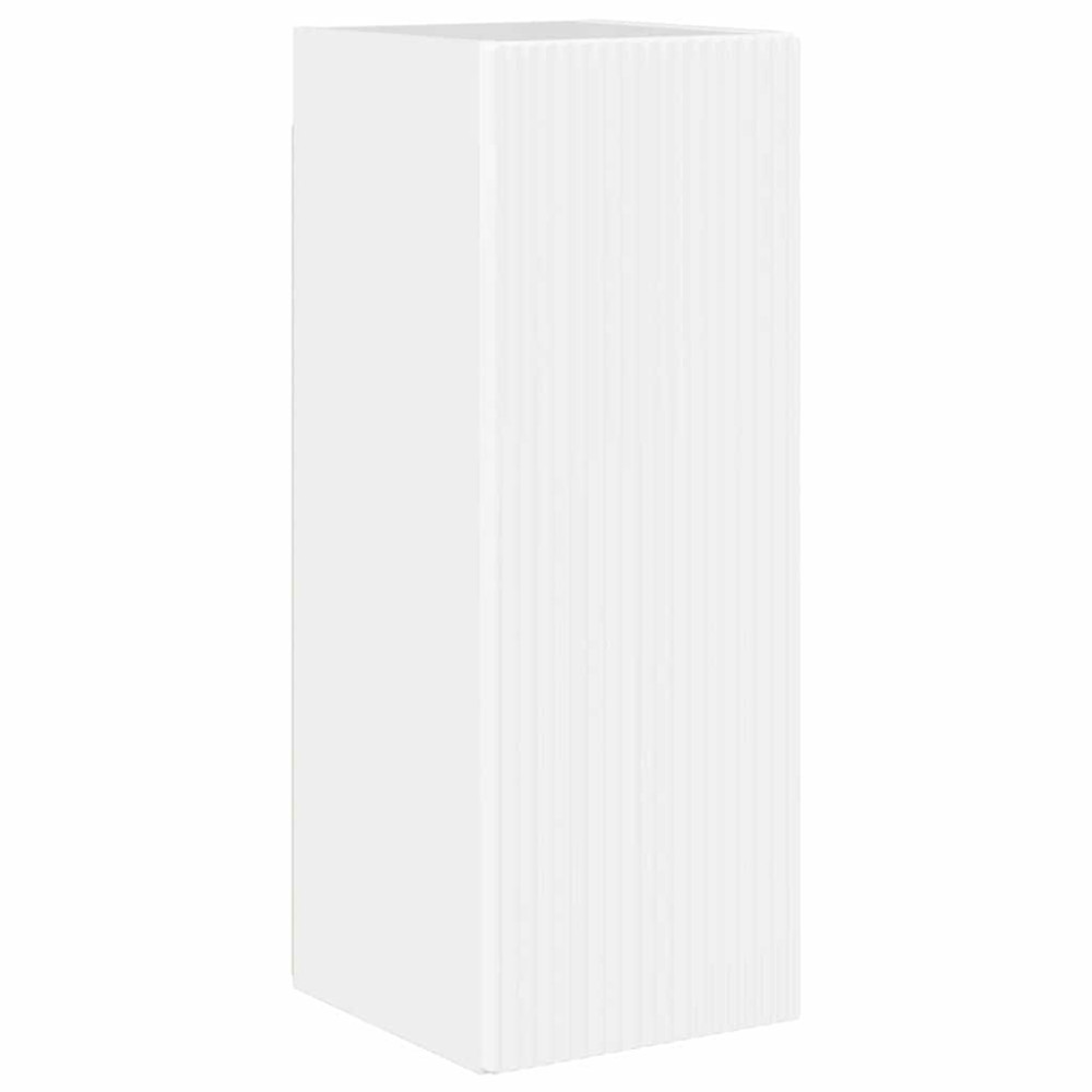 Produktbild för TV Vägghylla 2 pcs Glansig Vit 30 x 31 x 80 cm Konstruerat trä