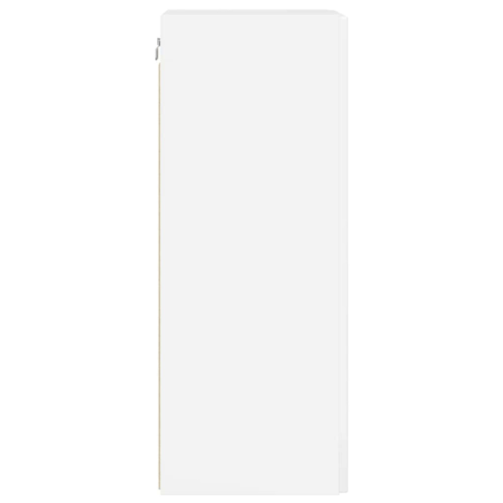 Produktbild för TV Vägghylla 2 pcs Glansig Vit 30 x 31 x 80 cm Konstruerat trä