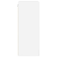 Produktbild för TV Vägghylla 2 pcs Glansig Vit 30 x 31 x 80 cm Konstruerat trä