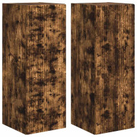 Produktbild för TV Vägghylla 2 pcs Rökt ek 30 x 31 x 80 cm Konstruerat trä