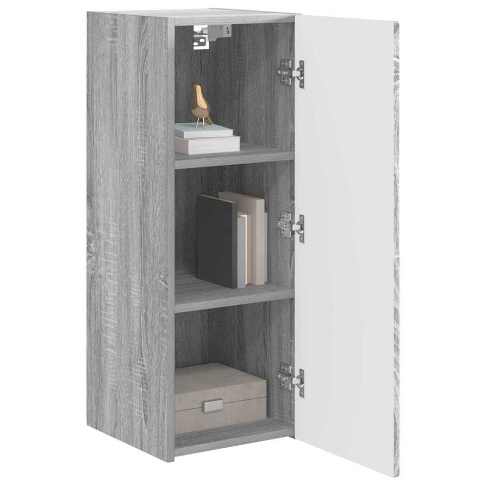 Produktbild för TV Vägghylla 2 pcs Grå Sonoma 30 x 31 x 80 cm Konstruerat trä