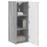 Produktbild för TV Vägghylla 2 pcs Grå Sonoma 30 x 31 x 80 cm Konstruerat trä