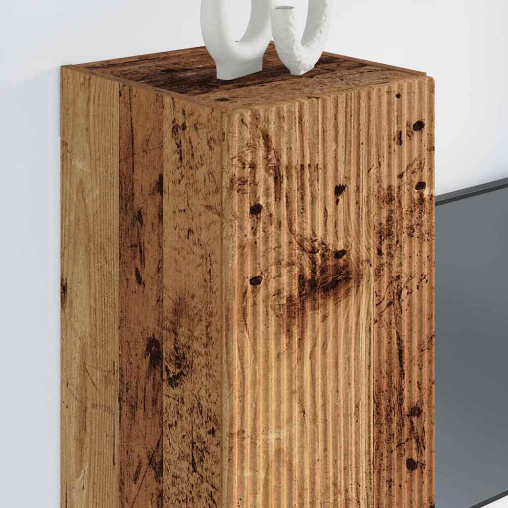 Produktbild för TV Vägghylla Gammalt trä 30 x 31 x 80 cm Konstruerat trä