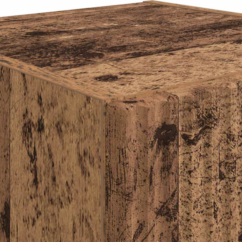 Produktbild för TV Vägghylla Gammalt trä 30 x 31 x 80 cm Konstruerat trä