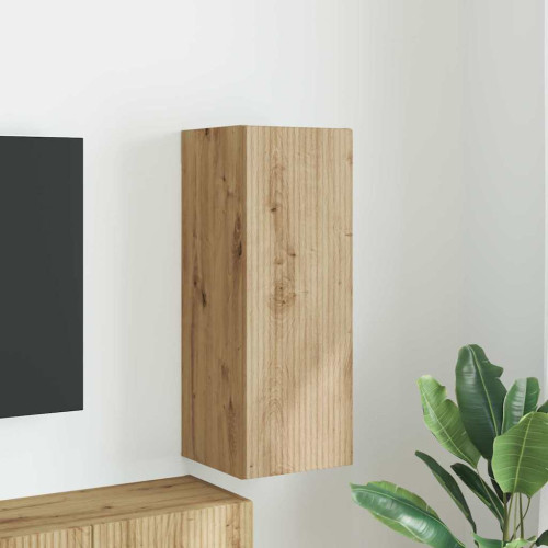 vidaXL TV Vägghylla 30 x 31 x 80 cm Artisan Ek Konstruerat trä
