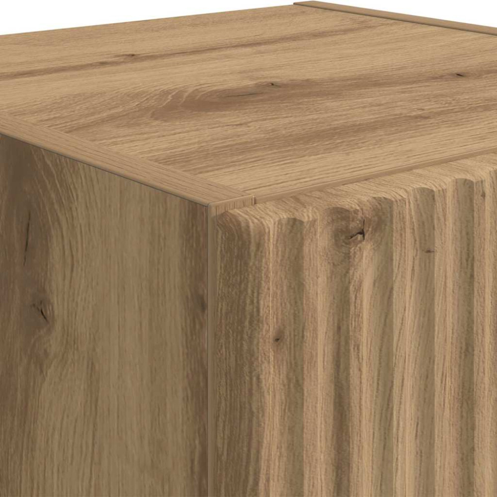 Produktbild för TV Vägghylla 30 x 31 x 80 cm Artisan Ek Konstruerat trä