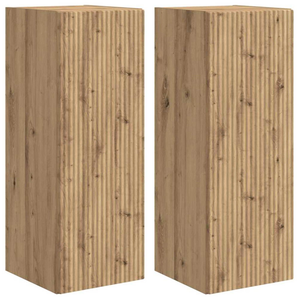 Produktbild för TV Vägghylla 2 pcs Artisan Ek Konstruerat trä