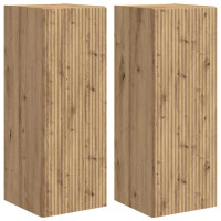Produktbild för TV Vägghylla 2 pcs Artisan Ek Konstruerat trä