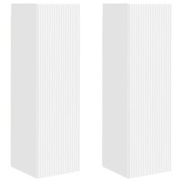Produktbild för TV Vägghylla 2 pcs Vit 30 x 31 x 100 cm Konstruerat trä