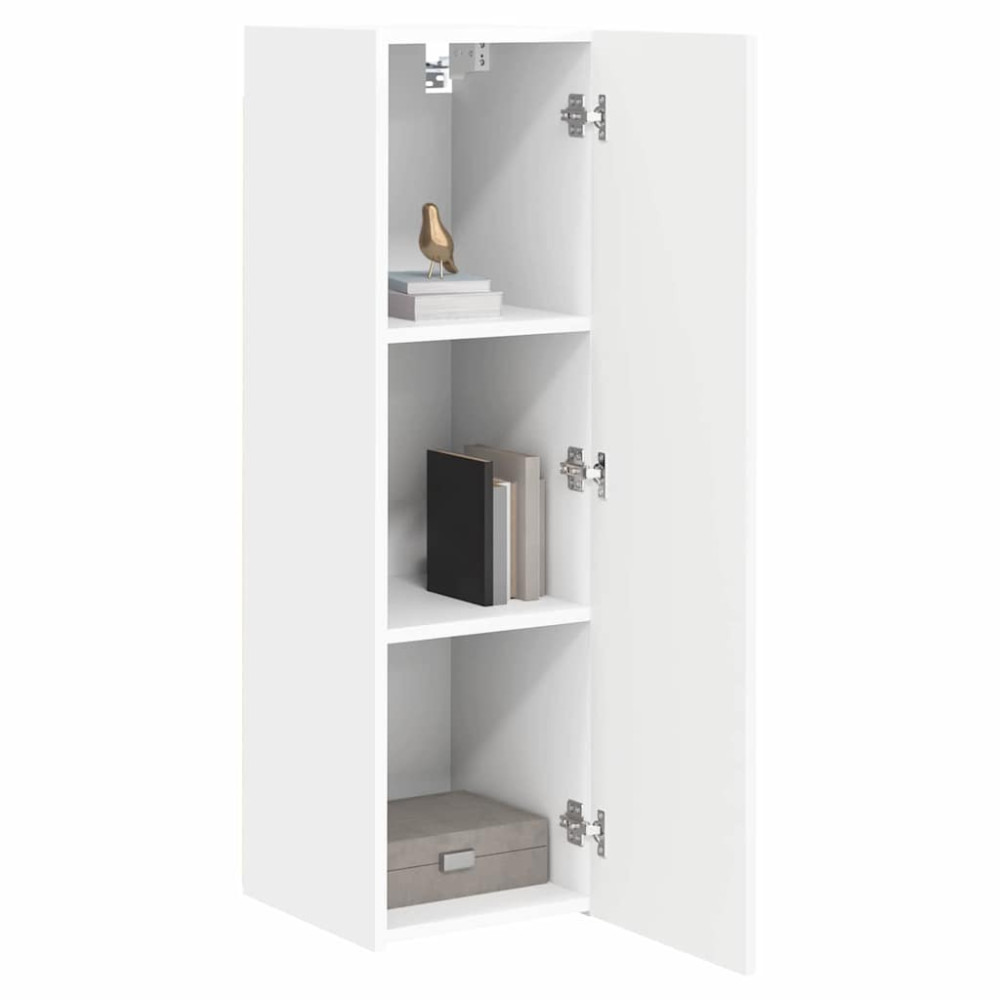 Produktbild för TV Vägghylla 2 pcs Vit 30 x 31 x 100 cm Konstruerat trä