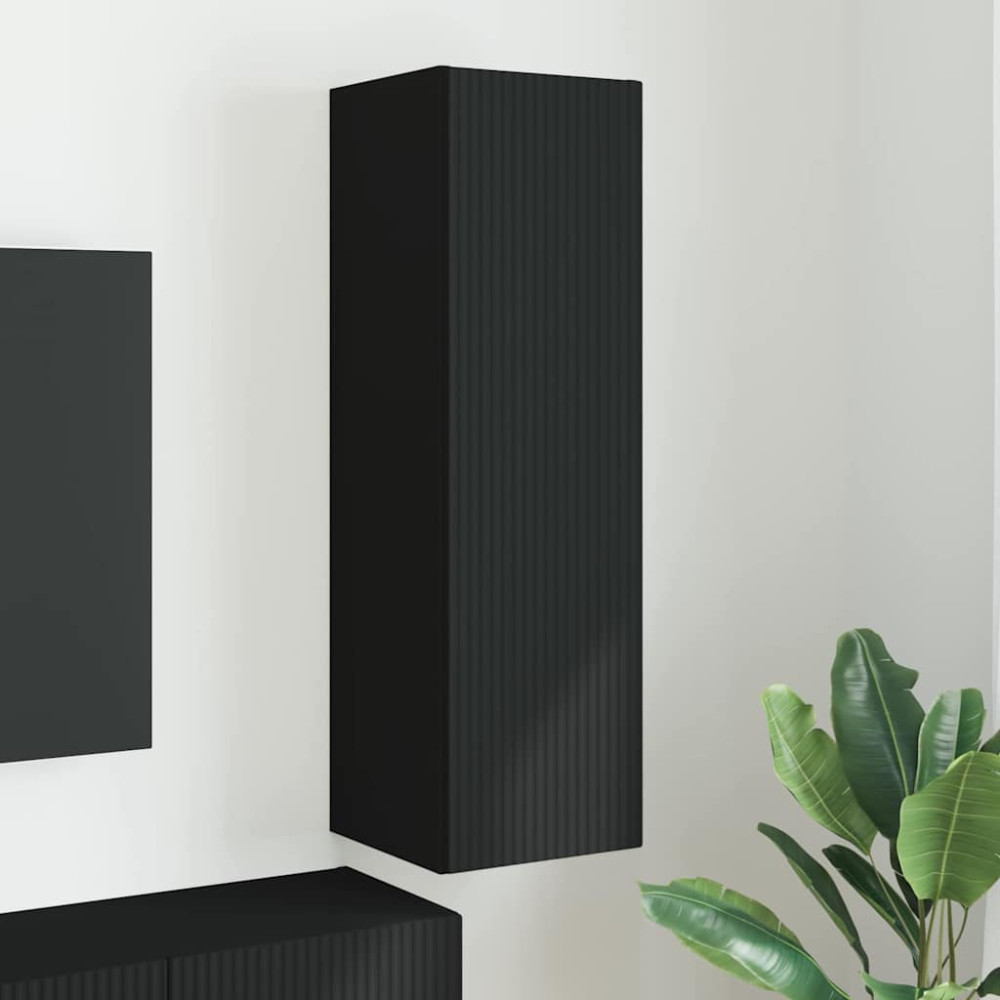 Produktbild för TV Vägghylla Svart 30 x 31 x 100 cm Konstruerat trä