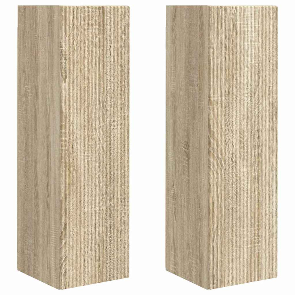 Produktbild för TV Vägghylla 2 pcs Sonoma 30 x 31 x 100 cm Konstruerat trä