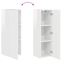 Produktbild för TV Vägghylla Glansig Vit 30 x 31 x 100 cm Konstruerat trä